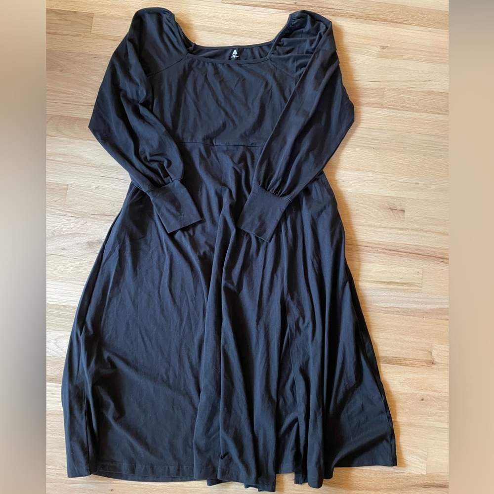 NWT Able square neck long sleeve dress with small slit
